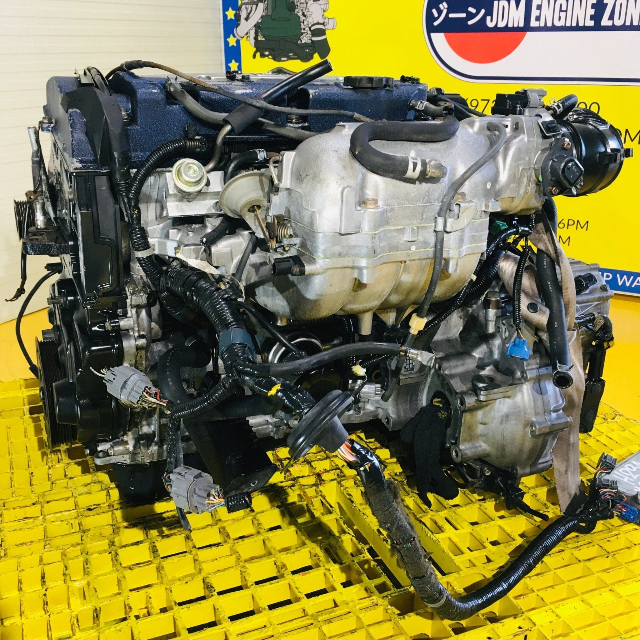 Honda Accord 2.3L Dohc Vtec Full Engine Transmission Automatic Swap - H23A Blue Top