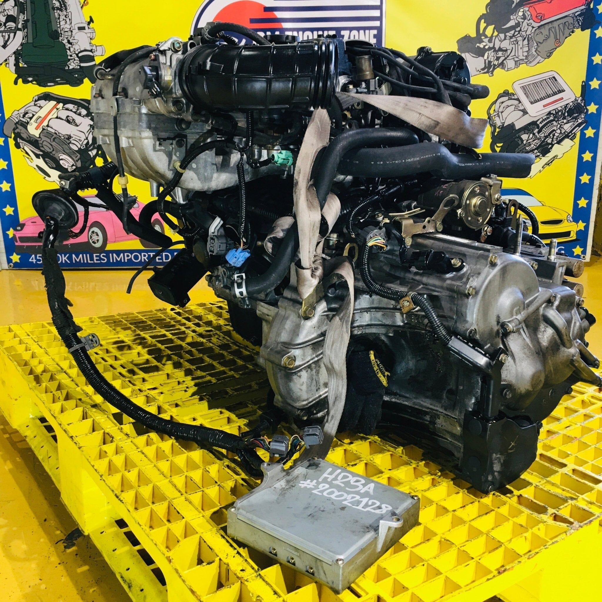 Honda Accord 2.3L Dohc Vtec Full Engine Transmission Automatic Swap - H23A Blue Top