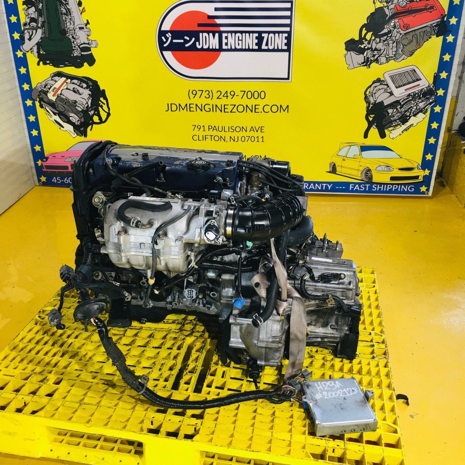 Honda Accord 2.3L Dohc Vtec Full Engine Transmission Automatic Swap - H23A Blue Top