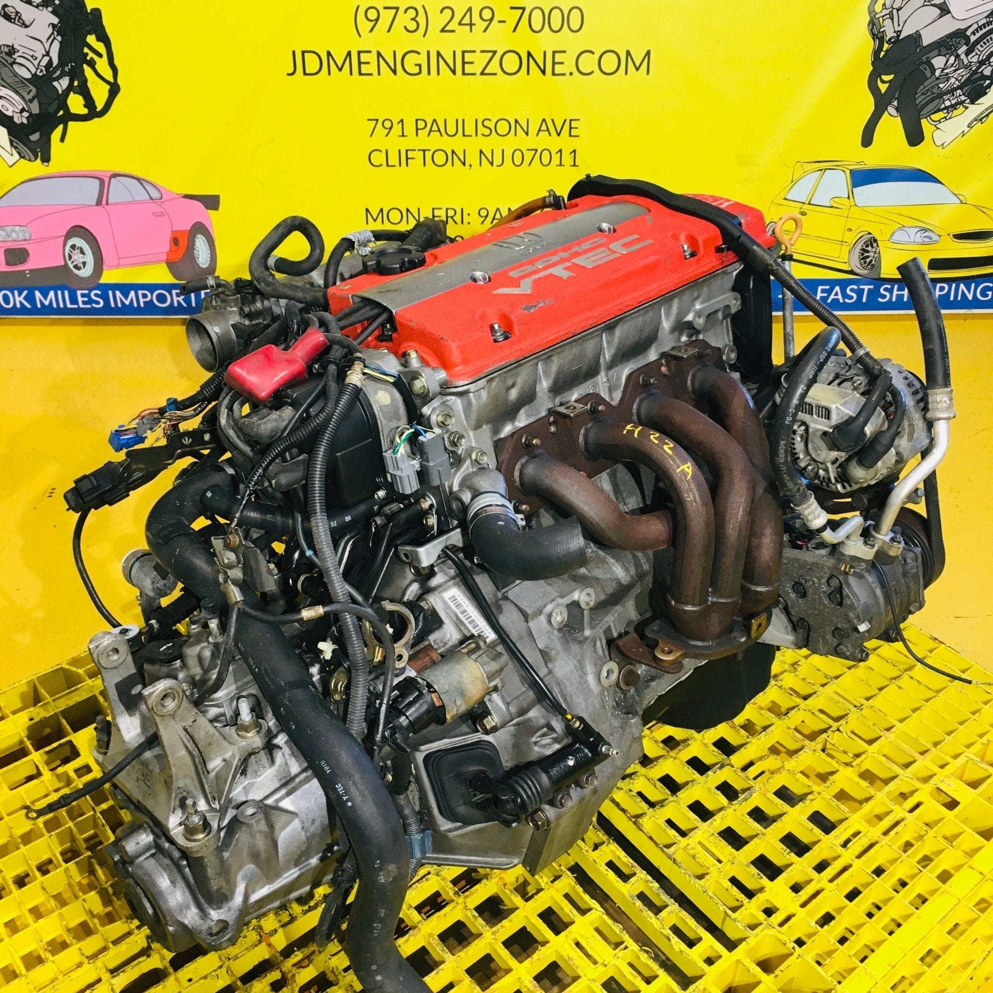 Honda Accord Euro-R 1997-2001 2.2L Vtec Dohc JDM Full Engine Transmission Lsd Swap - H22a Euro-R Redtop