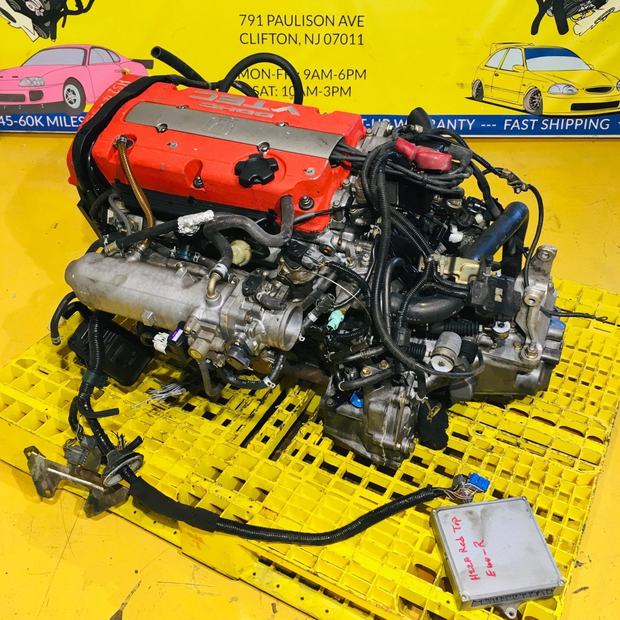 Honda Accord Euro-R 1997-2001 2.2L Vtec Dohc JDM Full Engine Transmission Lsd Swap - H22a Euro-R Redtop