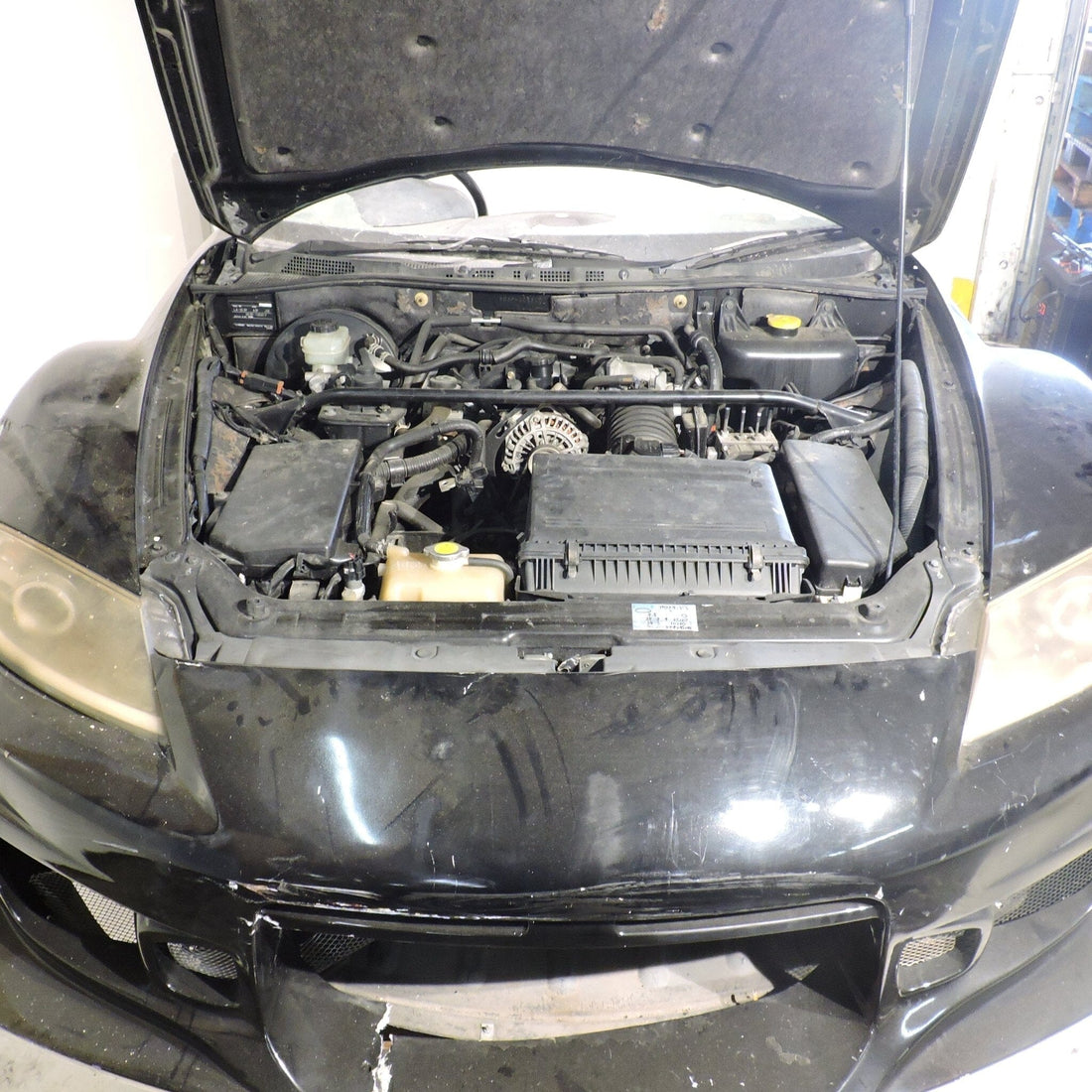 Mazda RX-8 RX8 Engine Auto Transmission 2003 2007 1.3L 4 Port JDM 13B Right Hand Drive Conversion Front Clip Black