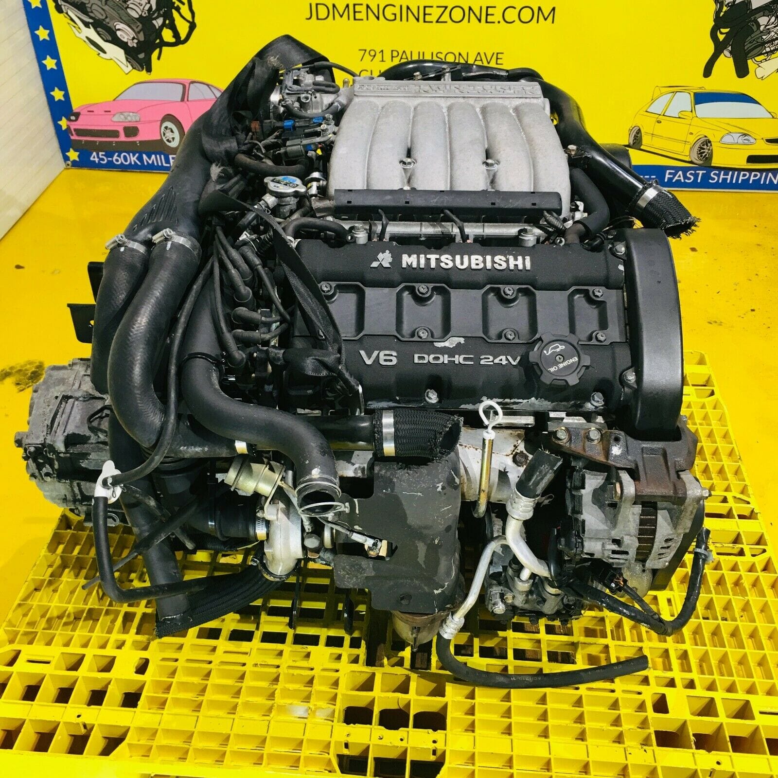 Mitsubishi 3000GT 1994-1997 Twin Turbo 3.0L 6 Speed JDM Engine Transmission Full Swap - 6G72TT