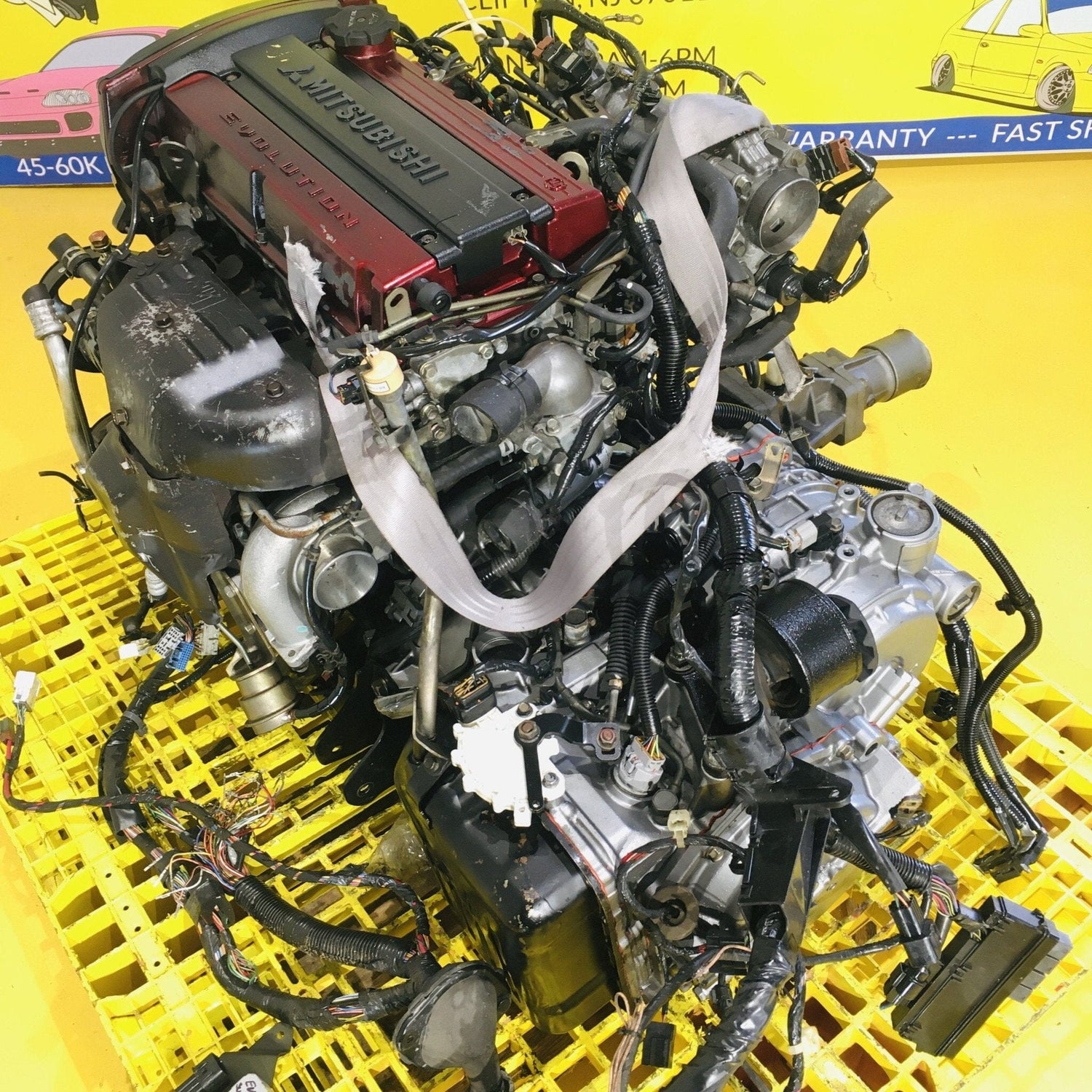 Mitsubishi Evolution 7 Vii 8 Viii Turbo 2.0l Jdm Engine Automatic Swap 