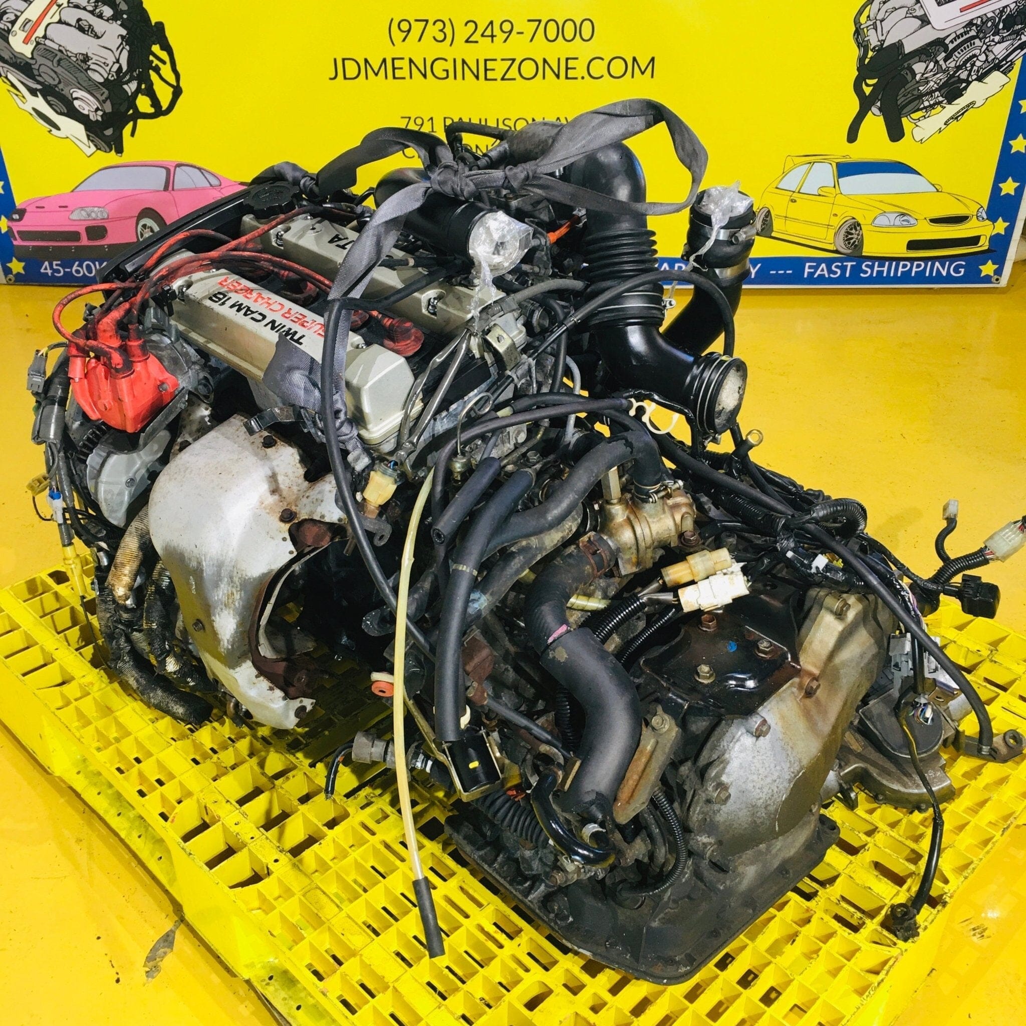 Toyota Mr2 1986-1989 1.6L Supercharged Complete JDM Engine Automatic Transmission Swap - 4A-GZE